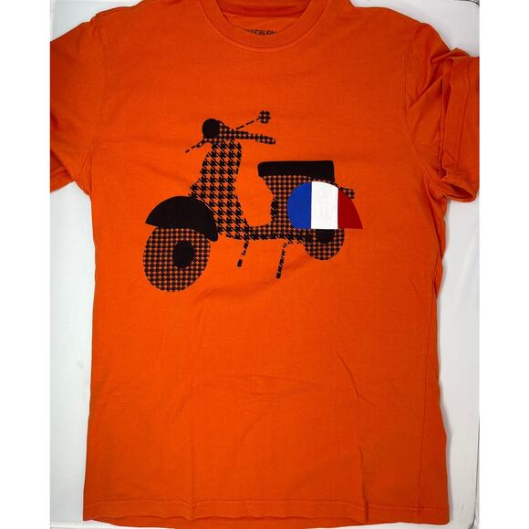 Woodburn Scooter with French Flag Men's Tshirt size M PreOwned in good condition - Picture 1 of 6